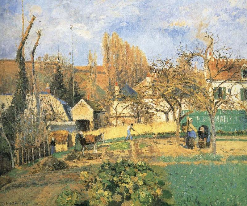 Camille Pissarro Pang plans Schwarz garden oil painting image